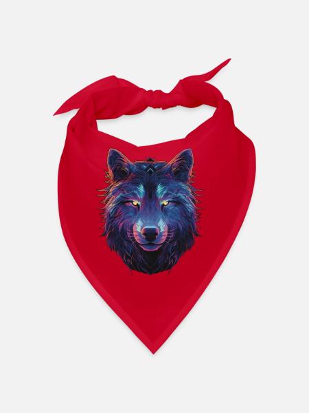 Loup sauvage - Bandana - rouge - Devant