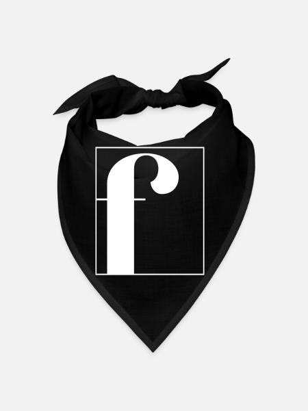 Buchstaben-Alphabet f - Bandana - Schwarz - Vorne