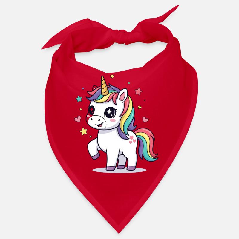 Playful unicorn with rainbow mane Bandana