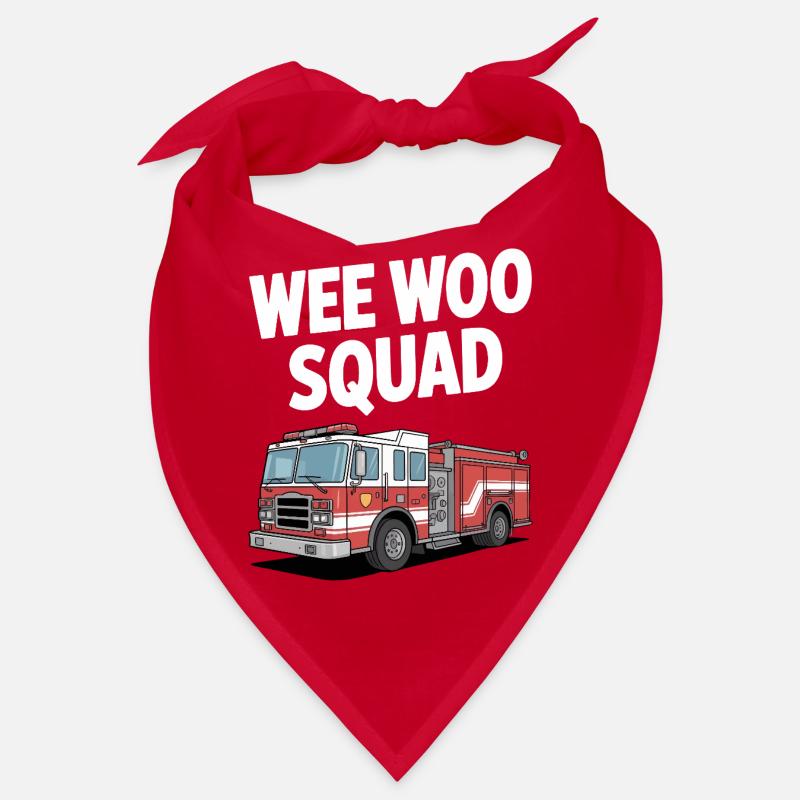 Wee Woo Squad Fire Brigade Car Rescuer Saying Bandana