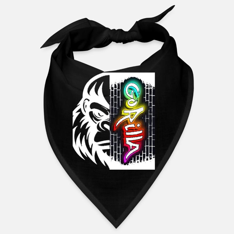 Neon-Graffiti-Text auf Ziegeln Bandana