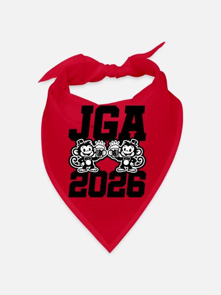 Jga 2026 Bachelor Party Monkeys - Bandana - red - Front