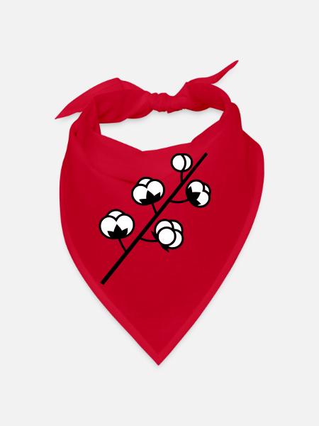 Baumwolle Zweig Pflanze - Bandana - Rot - Vorne