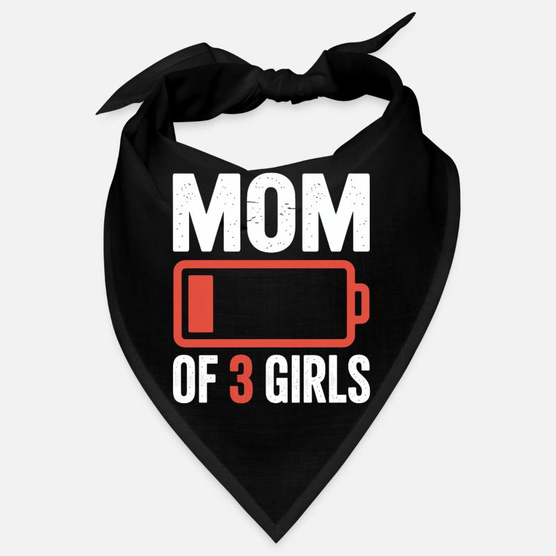 Mutter von 3 Mädchen Batterie-Tee Bandana