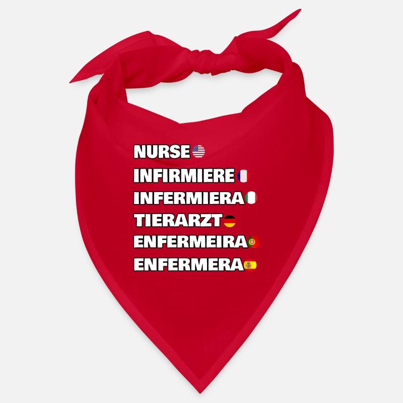 Nurse in 6 different languages Bandana