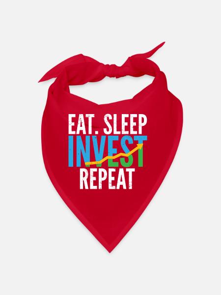 Investment Investor I Trading Eat Sleep Invest - Bandana - red - Front
