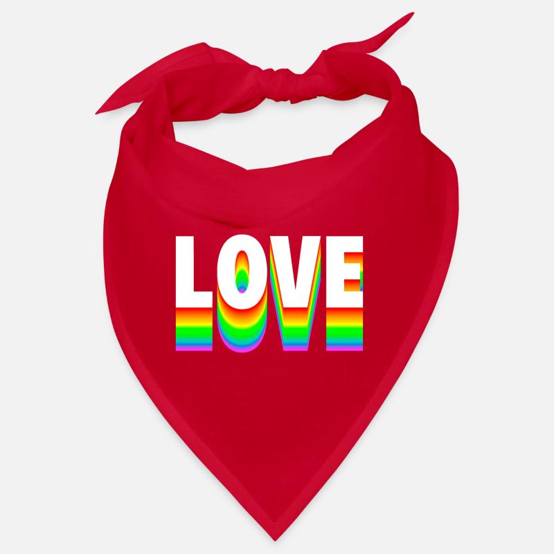 Love Text Regenbogen Bandana