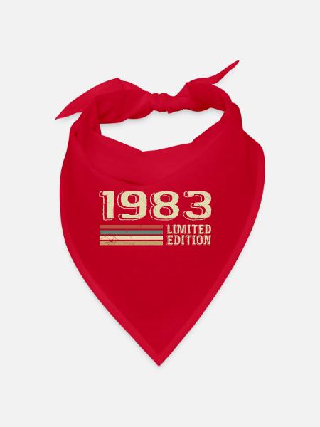 Jahrgang 1983 Geburtstag 1983 Jahrgang 1983 - Bandana - Rot - Vorne