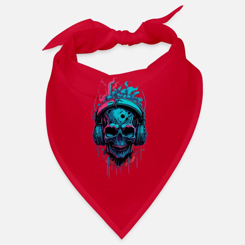 Graffiti Headphone Skull Bandana