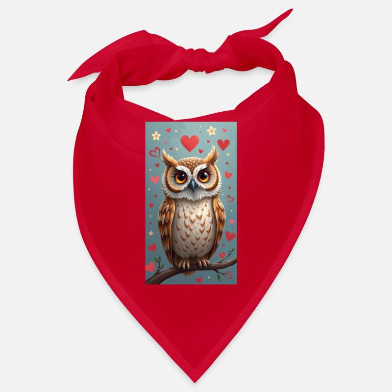 Verliebte Eule Bandana