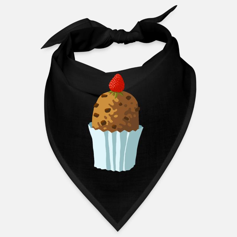 schmackhaftes Schokotörtchen mit Erdbeere Bandana