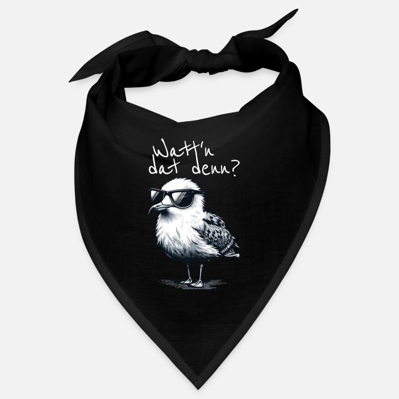 Watt'n dat denn Coole Möwe Nordsee Spruch Bandana