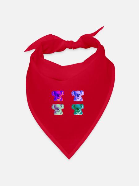 Koala Colorful Gift Idea Koalas Pop Art Pop Art - Bandana - red - Front