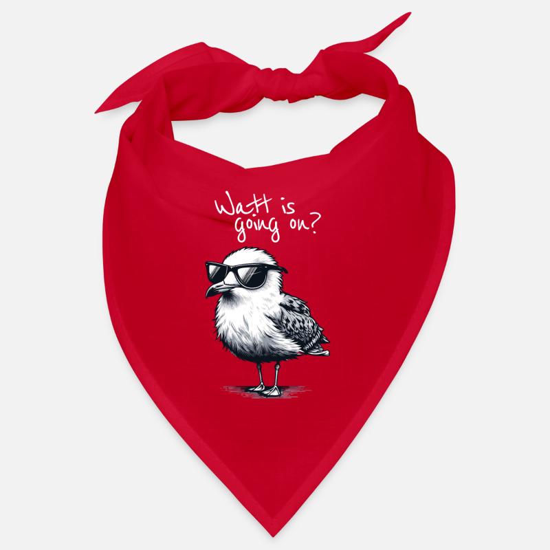 Watt is going on Coole Möwe Nordsee Spruch Bandana
