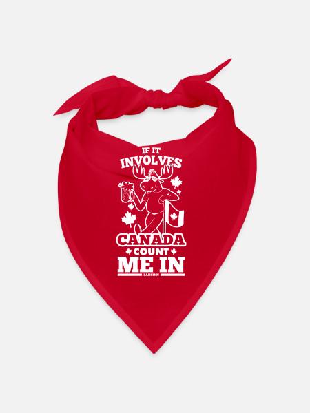 Canada Flag Kanada Flagge Ottawa Vancouver Fahne - Bandana - Rot - Vorne