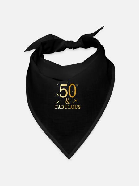 50 and fabulous - Bandana - black - Front