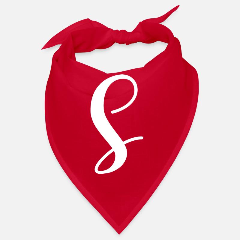 Calligraphy, initial S Bandana