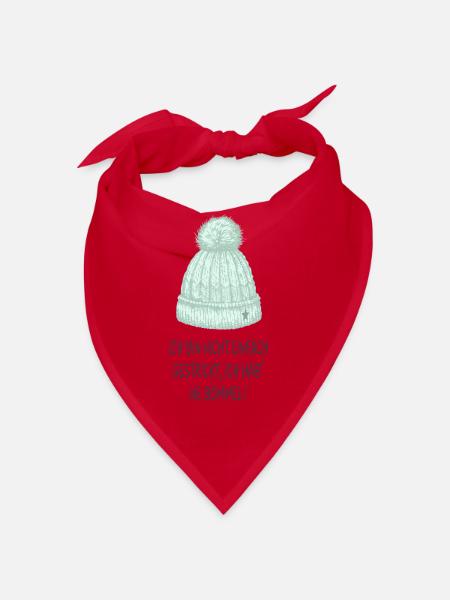 Ich hab’ ne Bommel – Lustiger Mützen-Spruch - Bandana - Rot - Vorne