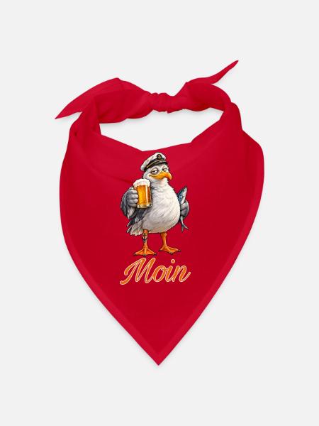 Möwe Moin - Bandana - Rot - Vorne
