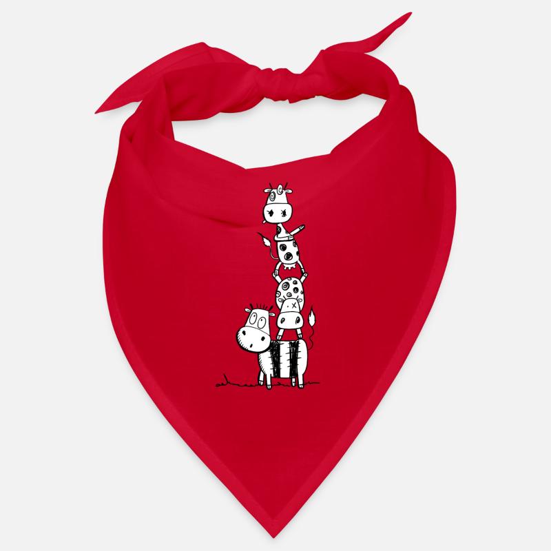 Drei Verrückte Kühe I Schräges Kuh Comic I Fun Bandana