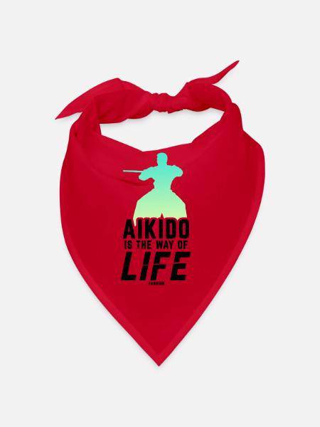 Aikido Sword Fighting Japan - Bandana - red - Front