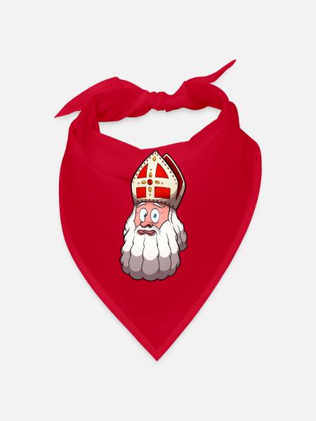 Saint Nicholas Face - Bandana - red - Front