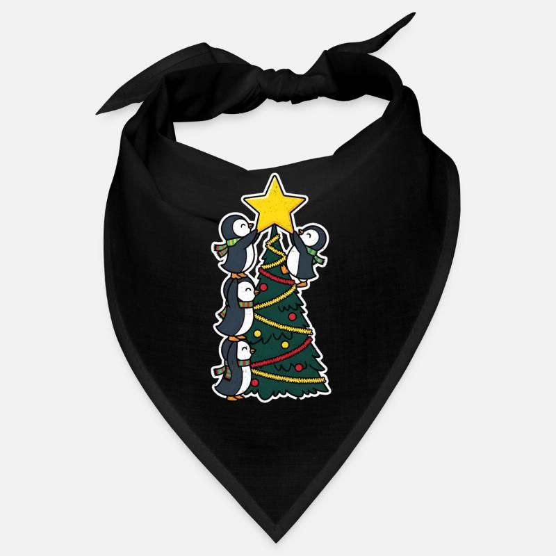 Penguins decorating Christmas tree Bandana