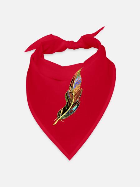 Feather - Bandana - red - Front