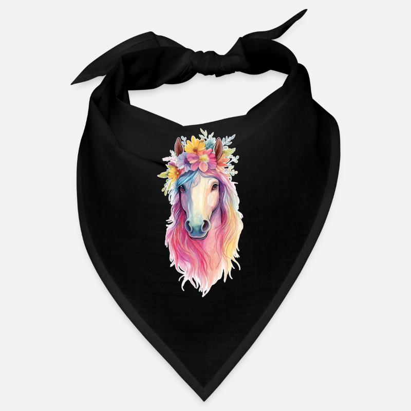 Pferd mit Blumen Bandana