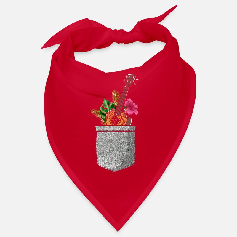 Hawaiian Ukulele Uke Pocket Bandana