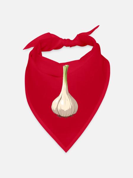 Knoblauch - Bandana - Rot - Vorne