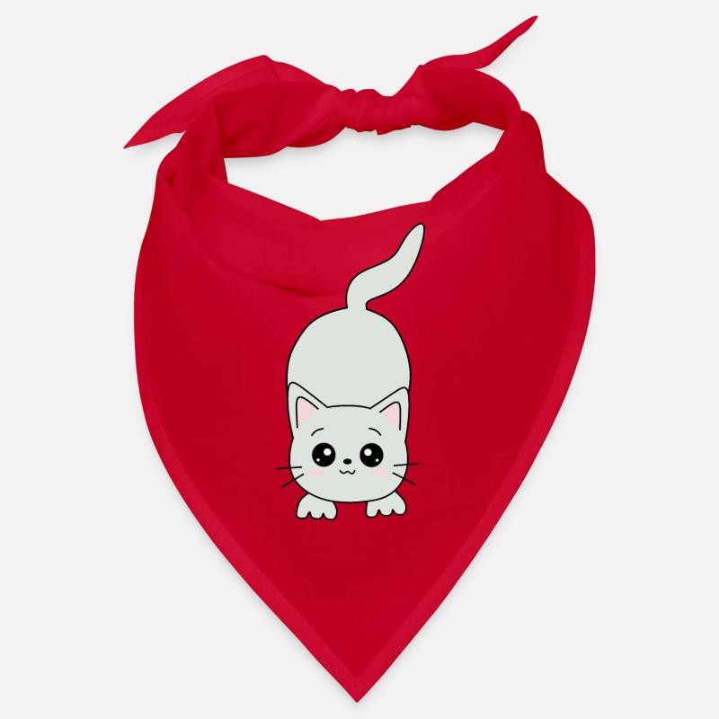 Chat Kawaii - Bandana - rouge