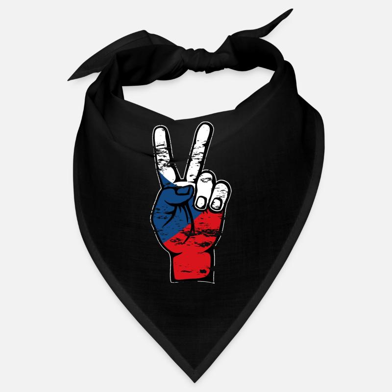 Drapeau de la République tchèque Paix Victoire Symbole utilisé Bandana