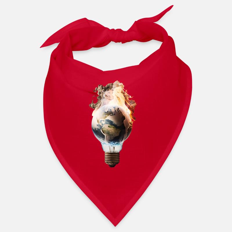 Burning earth in a light bulb Bandana