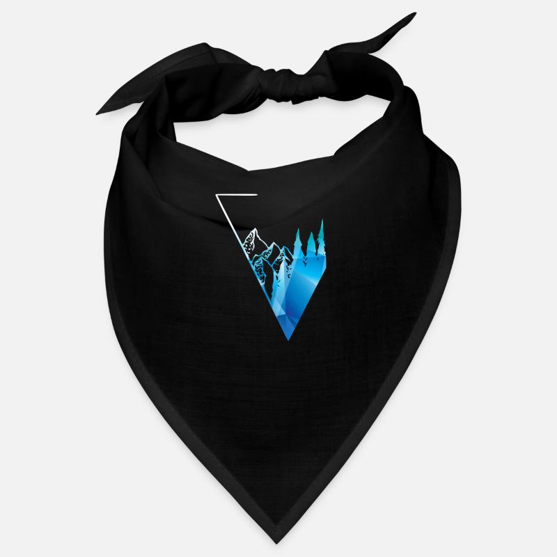 blue panorama forest and mountains Bandana