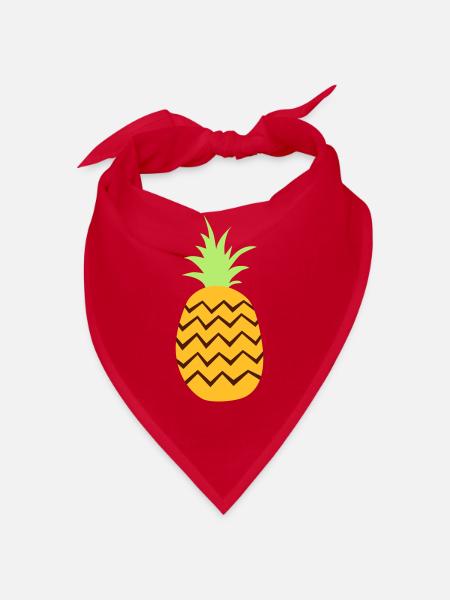 pineapple - Bandana - red - Front