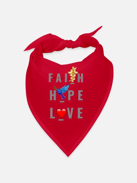 Jesus Jesus Jesus Christian Christian Christian - Bandana - red