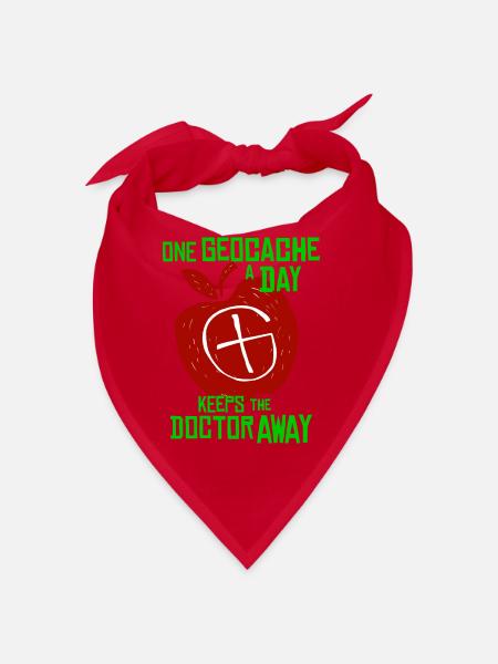 Geocaching Gifts Caches Geocacher - Bandana - red - Front