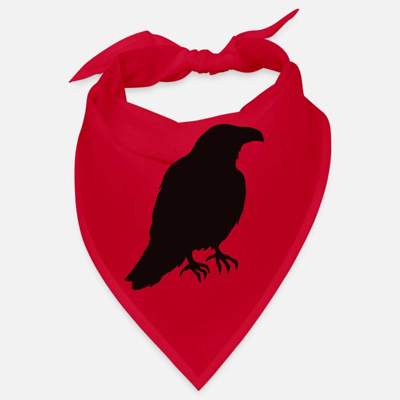 Ein Rabe sitzt im Profil Bandana