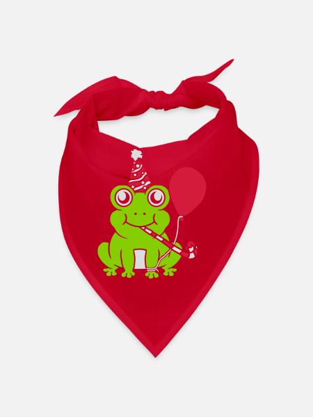 Celebrate birthday Party Frog - Bandana - red - Front