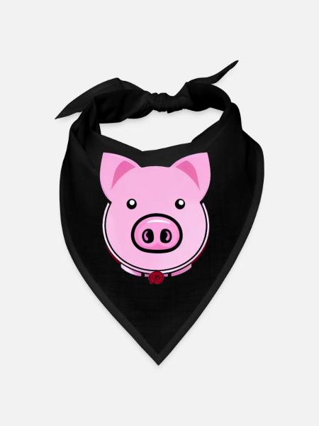 Schwein süß Schweinchen Schweine Kawaii Tier 2 - Bandana - Rot