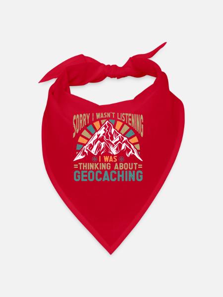 Cadeau Geocaching Geocacher Geocache - Bandana - rouge