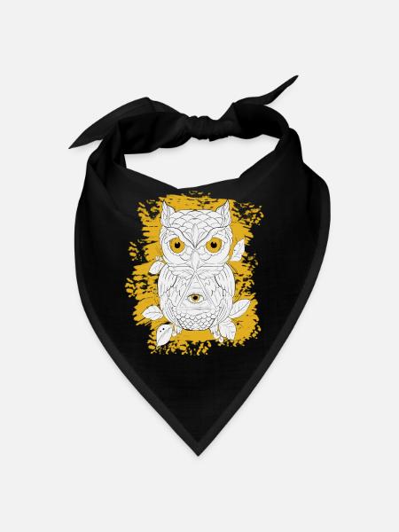 GOLDENE EULE LINEAR - Bandana - Schwarz - Vorne