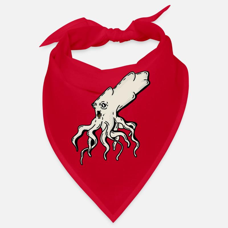 Surreal Squid Illustration Bandana