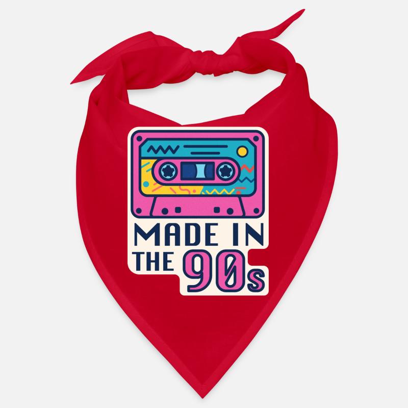 Kassette 90er Nostalgie Design - Bandana - Rot