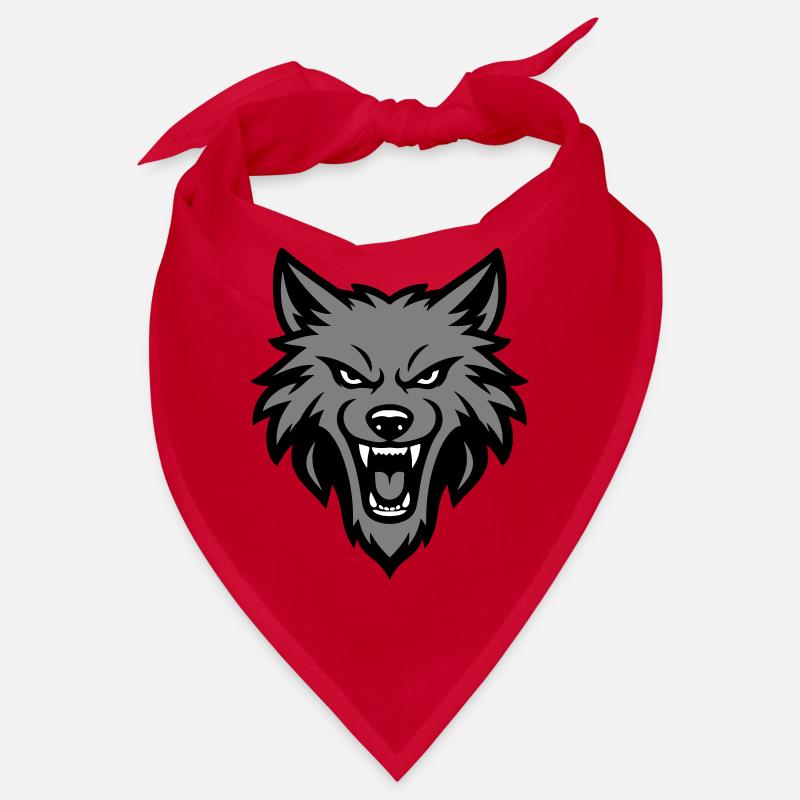 Wolf Kopf Logo Bandana