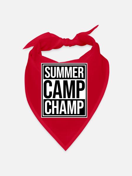 Summer Camp Champ Fun Kids Outdoor Adventure - Bandana - red - Front
