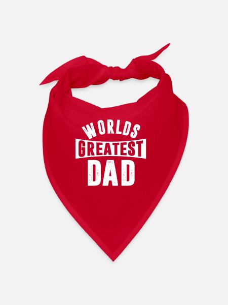 Worlds Greatest Daddy Best Dad Daddy Dad - Bandana - red - Front