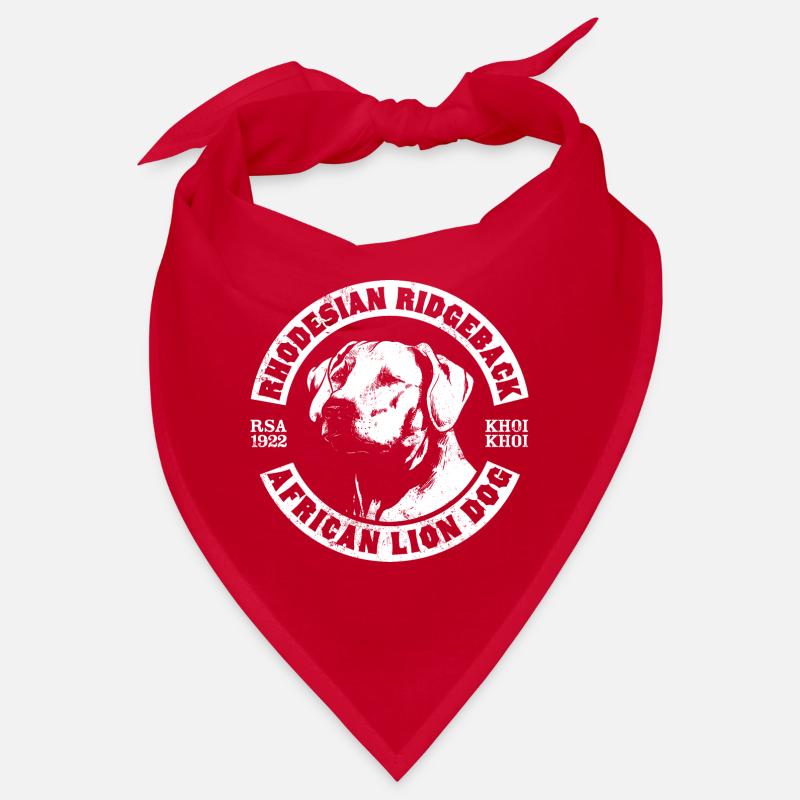 Rhodesian Ridgeback Logo - Bandana - red