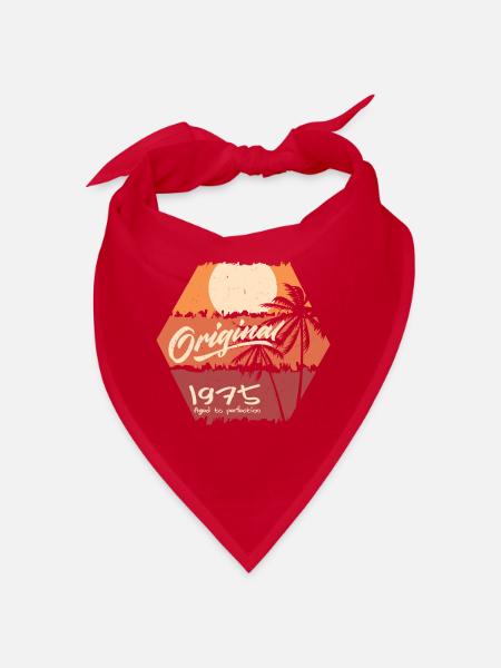 Original 1975 Retro 1975 Geburtstagsgeschenk - Bandana - Rot - Vorne